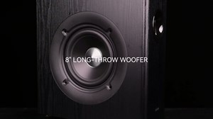 Edifier T5s Powered Active Subwoofer with 70W RMS, 8" Long-Throw Woofer, Deep Bass (35Hz) Speaker, Built-in Amp, Low Distortion, Phase Selector & Energy-Efficient for Home & Studio Audio, Brown