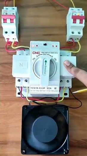 Automatic Changeover Switch Installation! Double Power Automatic Changeover Wiring!