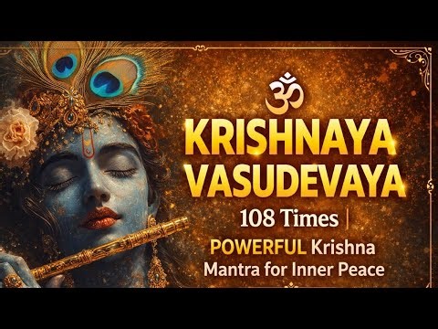 KRISHANAYA VASUDEVAYA 108 Times | POWERFUL Krishna Mantra for Inner Peace | Listen for a Sound Sleep