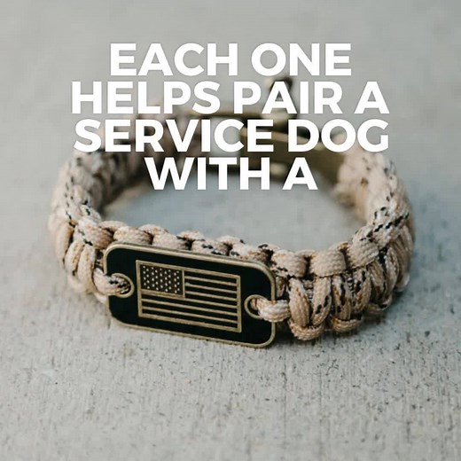3.4K reactions · 615 shares | Would you wear this paracord bracelet? Every purchase helps pair veterans with a service or shelter dog! | iHeartDogs | Facebook