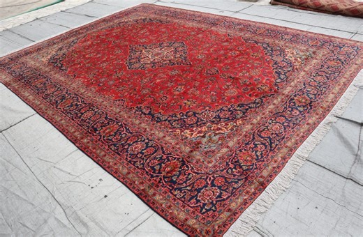 10x13 Vintage Rug, Hand-knotted Wool Medallion Rug, Antique Caucasian Oriental Area Rug, Living Room Rug, Dining Table Rug, Bedroom Rug - Etsy