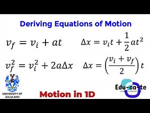 Deriving the Equations Of Motion - Physics