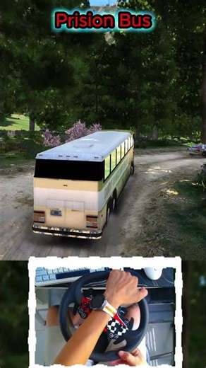 Realistic Driving Prision Truck MOZA Steering Wheel POV #gta5 #gta