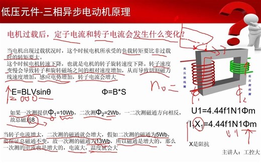 电机拖动（第七讲）为什么负载增大，电流就增大，深度讲解