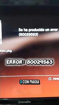 Error 80029563 Hen playstation 3 SOLUCION!!! #larosgc #suscribete #playstation3