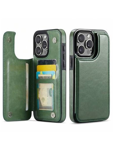 Wefor Luxury Genuine Leather Wallet Phone Case, Compatible With IPhone 16e/16/15/14/13/12/11 Pro Max/SE/X/XR/XS Max/8/7/6/6S Plus, And Galaxy S25/S24/S23/S22/S21/S20 Ultra/A13/A14/A15/A35/A53/A54/A55/S23 FE/S24 FE. With Kickstand And Card Slots, Shock-Proof, Waterproof, Anti-Fall, Anti-Scratch, Full-Body Design. | SHEIN