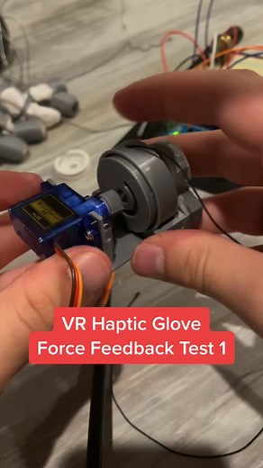 First test of the haptic force feedback in my VR Haptic Glove! #vr #virtualreality #haptics