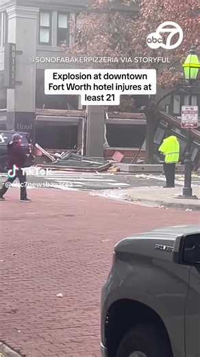 4.7K views · 43 reactions | An explosion at a downtown Fort Worth, Texas hotel injured at least 21 people, sent heavy debris across a block, and forced nearby employees to evacuate Monday afternoon. City Councilman Carlos Flores posted on Facebook that there had been a gas leak. https://abc7ne.ws/3vuH30X | ABC7 News | Facebook