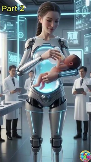 Futurestic Mom Robot Feeding Baby #robot #shorts #shortsfeed