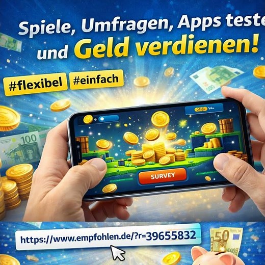 Online Geld verdienen mit empfohlen.de – Spiele, Umfragen & Apps (Anmeldung hier!)“