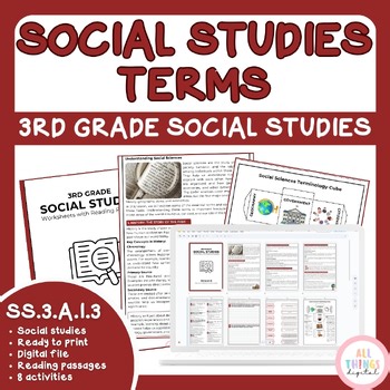 Primary and Secondary SS.3.A.1.3 3rd Grade Social Studies Activity & Answer Key