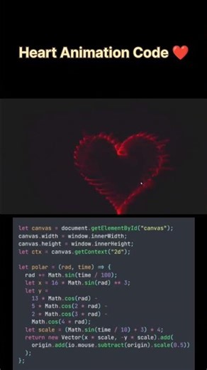 Heart Animation Using JavaScript ❤️✨ | Canvas Creative Coding | Coding With Cousins