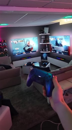 PS5 gaming on a massive 100 inch projector screen