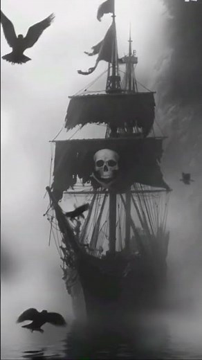 Ghost Pirate Ship in the Mist | Haunted Sea Animation 4K #trending #ship #ghost #shorts #old