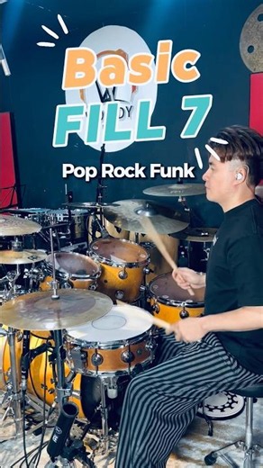 Basic Fill Lesson 7. Câu báo trống căn bản cho Pop Rock Funk #drumlessons #drumfills #học_trống