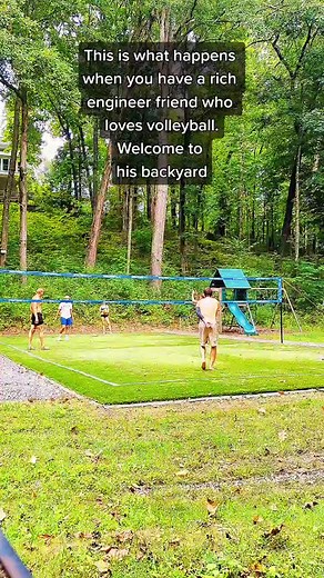Volleyball Zen Garden: A Rich Engineer's Backyard Paradise