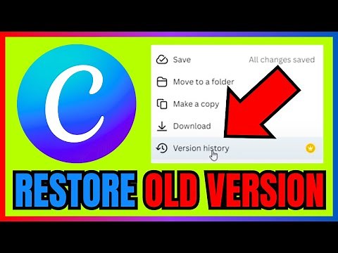How To RESTORE OLD VERSION Design In Canva (QUICK GUIDE)