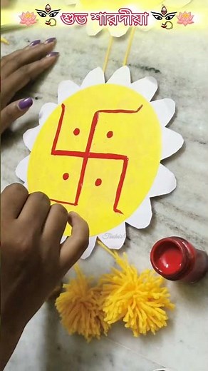 🪔🎀 Chandmala Making at Home 🌼 | Durga Puja Decoration Ideas 🙌