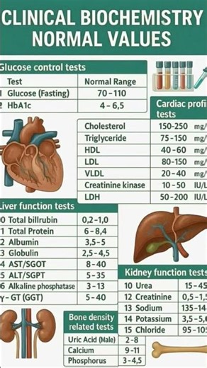 #Clenical biochemistry normal value
