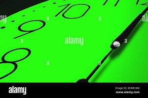 3D Clock Ticking Fast Time GREEN AND BLUE KEY CHROME, Camera closeup movement view of super sharp 3D render of a wall clock ticking. Clock is ticking faster than one tick per second. HD 1080 Stock Video Footage - Alamy