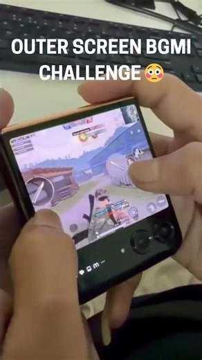 Outer screen BGMI on Moto Razr 50 Ultra 😭 #shorts