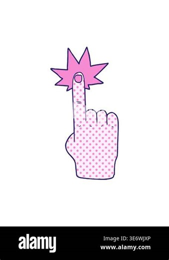 spinning motion animation of cartoon pointing hand Stock Video Footage - Alamy