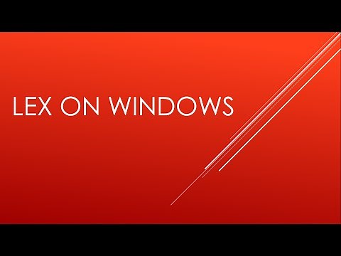 Run Lex / Flex Programs On Windows all version