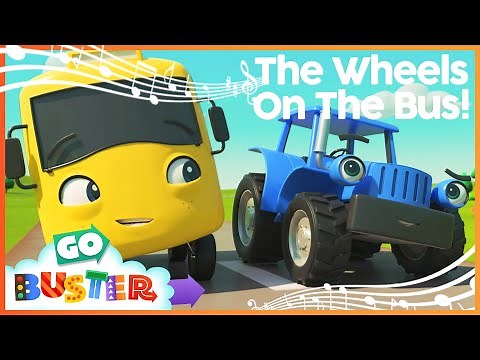 The Wheels on the Bus - SONG! | Go Buster - Bus Cartoons & Kids Stories