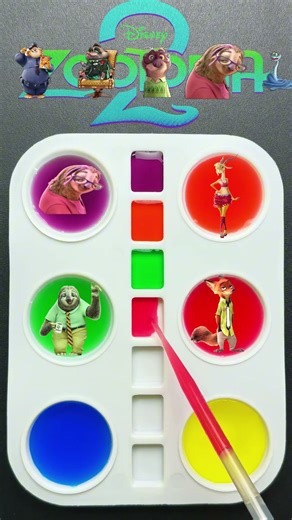 Zootopia 2 Color Mixing (Part 2) Gues themixedcolors #zootopia2 #colormixing #satisfying #judyhopps