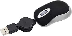 Amazon.com: Mini USB Wired Mouse,Retractable Cable Tiny Small Mouse for 3-8 Years Kids Children,1600 DPI Optical Compact Travel Mice with 2.3-Foot USB Cord for Kid Laptop Computer (Black) : Video Games