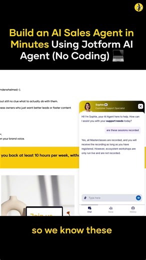 Build an AI Sales Agent in Minutes Using Jotform AI Agent (No Coding)