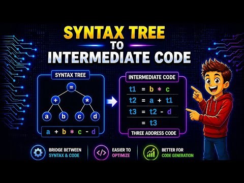 Syntax Tree to Intermediate Code | Code Generation from AST in Compiler Design