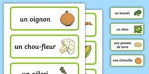 Vegetable Word Cards (French)