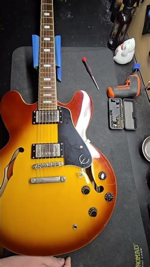 Epiphone ES335 Setup#guitarrepair #luthier #guitar #guitartech #guitartok
