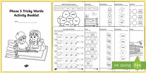 Phase 5 Tricky Words Activity Booklet