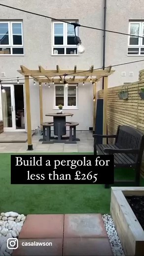Build your own Pergola for half the price! 🤩 #pergola #pergoda #gardentalk #garden #diy #interior #interiordesigner #homedecor #beforeandafter