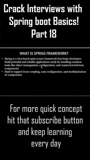 What is Spring Framework? | Java Spring Explained in 60 Seconds