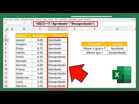 Fórmula para ver APROBADO y REPROBADO en Excel😱(Función SI en Excel)