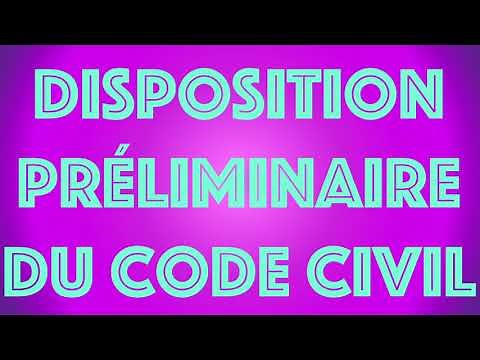 La disposition préliminaire du Code civil du Québec