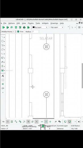 #shorts How to Use Fillet Tool- Librecad