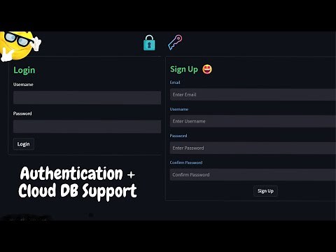 Streamlit Login and Sign Up (User Authentication) with Cloud Database Support