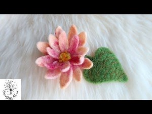 NEEDLE FELTING FLOWER Tutorial Water Lily