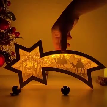 🌟A beautiful Christmas nativity star lamp.🌟Displays the true meaning of Christmas!🎄🎁 Decoration also makes a lovely gift. | Shirley Miller