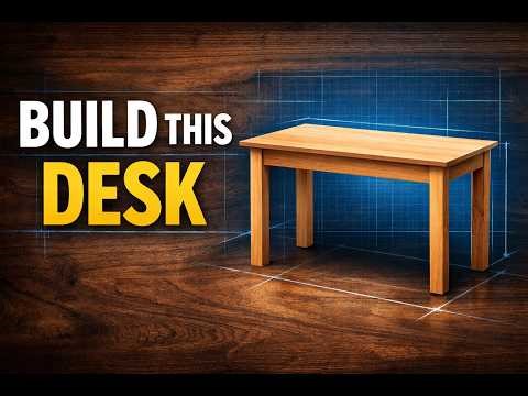 Build This Simple Wooden Desk (Beginner Blueprint)
