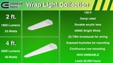 Commercial Electric 1-Pack 2 ft. 1800 Lumens LED Wraparound Ceiling Light Closet Garage Light Shop Light 4000K Bright White 120v Hardwire 54655241