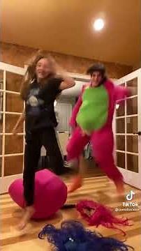 Barney Theme song remix dance gone wrong but funnier (Tiktok video by joealbanese)