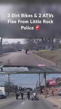 3 Dirt Bikes & 2 ATVs Flee From Little Rock Police 🚨 #policechase #police #atv