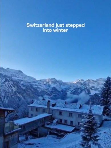 Switzerland's First Snow of the Year Has Arrived! ❄️