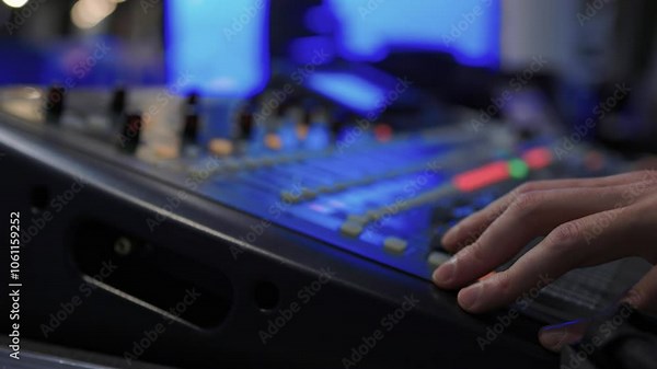 Audio Mixing Console in a Recording Studio with advanced sound production capabilities