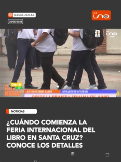 ¡La cuenta regresiva ha comenzado! La Feria Internacional del Libro vuelve con una nueva edición cargada de cultura, literatura, actividades para toda la familia y la participación de destacados invitados nacionales e internacionales. ▶️ Más información en www.reduno.com.bo #RedUno #RedUnoDigital #Bolivia #Notivision #ElMañanero #Libros #FeriaDelLibro